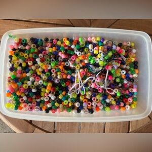 Vintage 1980’s Pony Bead LOT Crafts Art Hair